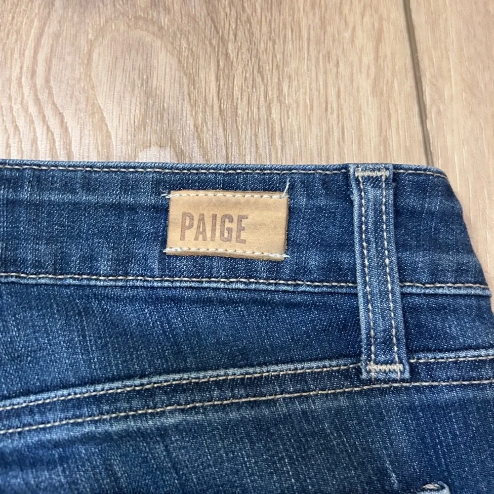 Paige Skyline Ankle Peg Jeans Womens 27 Dark Wash Blue Slim Fit Denim 28 Inseam